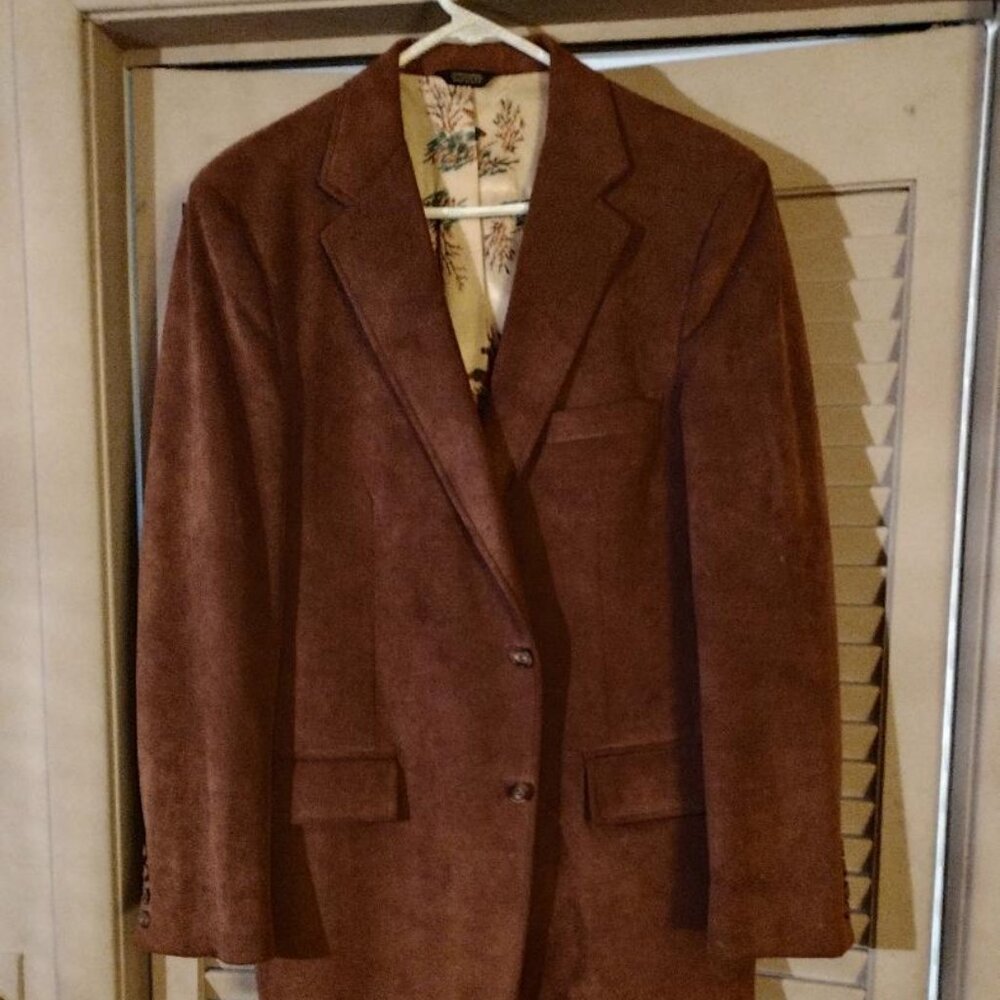 Men's Faux Suede Blazer